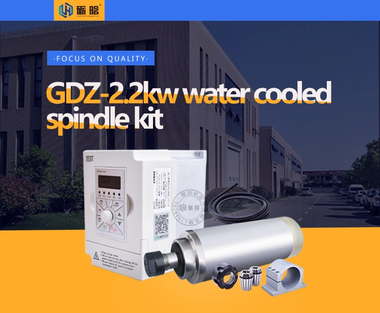 Cheap Price for CNC Router High Speed Spindle and VFD Inverter 2.2kw 220V Er20 24000rpm 400Hz Water Cooled Spindle Kits