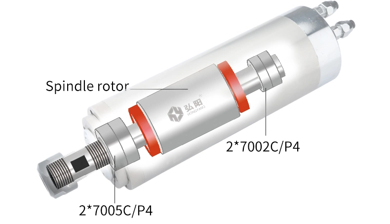 Hycnc Hqd CNC Router Machine Tool Spindle Motor 2.2kw Water Cooled Lathe Boring Woodworking High Speed Milling Spindle CNC Er20 24000rpm